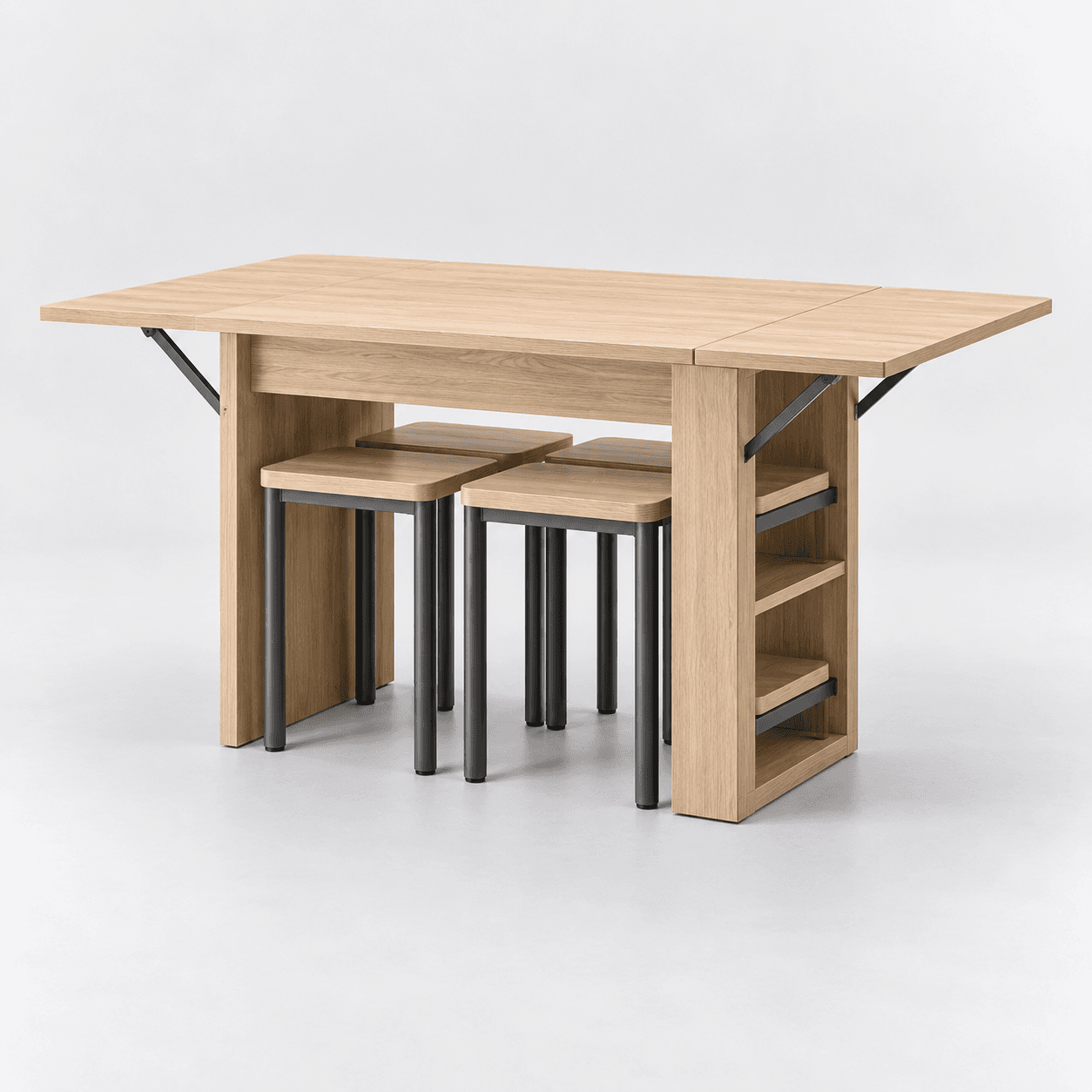 Extendable Island Table in its alternate configuration