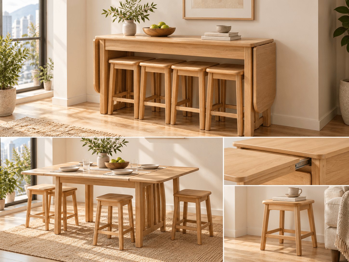Nesting Drop-leaf Dining Set