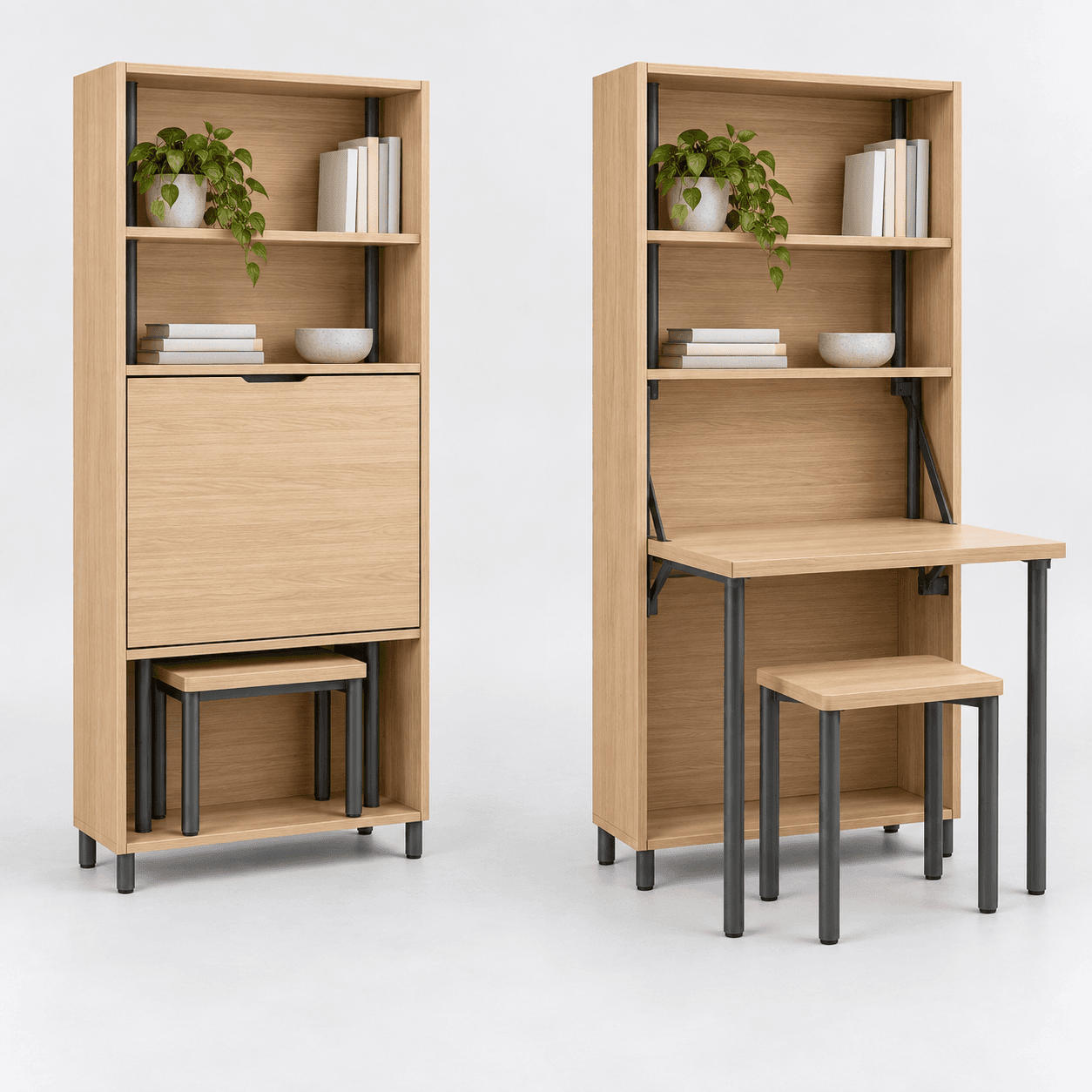 Fold-out Bookshelf Desk
